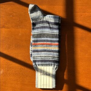 Neiman Marcus Men's Italian Multicolor Striped Socks